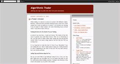 Desktop Screenshot of algorithmic-trader.blogspot.com