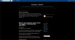 Desktop Screenshot of bionicbody.blogspot.com