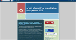 Desktop Screenshot of constitution-euro-alternative-2007.blogspot.com