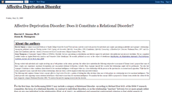 Desktop Screenshot of affectivedeprivation.blogspot.com