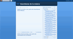 Desktop Screenshot of guardianesdelamusica.blogspot.com