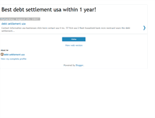 Tablet Screenshot of debt-settlement-usa-best.blogspot.com