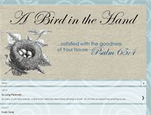 Tablet Screenshot of birdinmyhand.blogspot.com