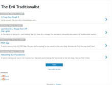 Tablet Screenshot of eviltraditionalist.blogspot.com