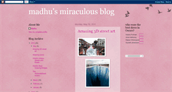 Desktop Screenshot of madhusmiraculousblog.blogspot.com