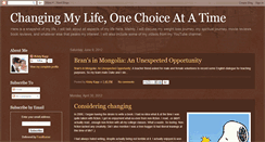 Desktop Screenshot of changingmylifeonechoiceatatime.blogspot.com