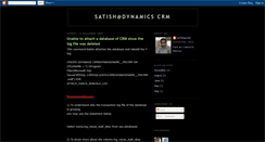 Desktop Screenshot of crmsatish.blogspot.com