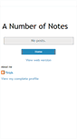 Mobile Screenshot of anumberofnotes.blogspot.com