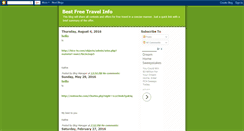 Desktop Screenshot of bestfreetravelinfo.blogspot.com