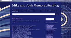 Desktop Screenshot of mikeandjoshmemorobelia.blogspot.com