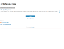 Tablet Screenshot of giftofsingleness.blogspot.com