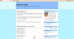Desktop Screenshot of and-so-forth.blogspot.com
