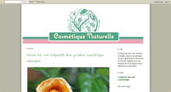 Desktop Screenshot of cosmetiquenaturelle.blogspot.com