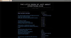 Desktop Screenshot of justabouteverythingelse.blogspot.com