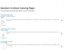 Tablet Screenshot of monsters-vs-aliens-coloring-pages.blogspot.com