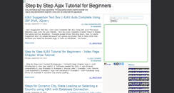 Desktop Screenshot of ajaxtutorialonline.blogspot.com