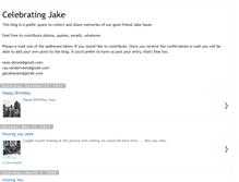 Tablet Screenshot of celebratingjake.blogspot.com