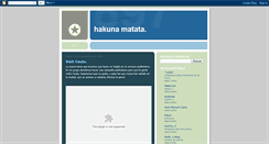Desktop Screenshot of chakunamatata.blogspot.com