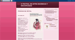 Desktop Screenshot of festivaldeartesescenicasydiscapacidad.blogspot.com