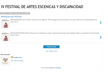 Tablet Screenshot of festivaldeartesescenicasydiscapacidad.blogspot.com