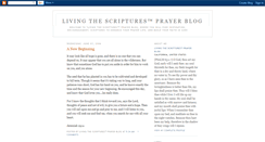 Desktop Screenshot of living-the-scriptures-prayer-blog.blogspot.com