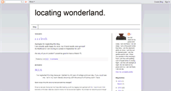 Desktop Screenshot of locatingwonderland.blogspot.com