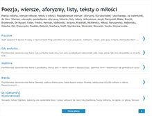 Tablet Screenshot of poezja-o-milosci.blogspot.com