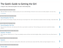 Tablet Screenshot of geeksdatingguide.blogspot.com