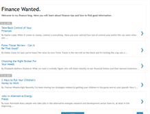 Tablet Screenshot of finance-wanted.blogspot.com