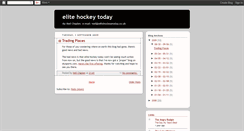 Desktop Screenshot of elitehockeytoday.blogspot.com