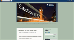 Desktop Screenshot of electionblog2010.blogspot.com