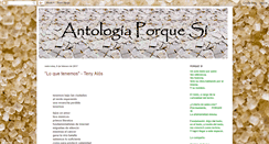 Desktop Screenshot of antologiaporquesi.blogspot.com