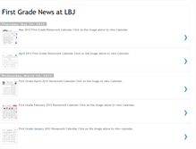 Tablet Screenshot of lbjfirstgradenews.blogspot.com