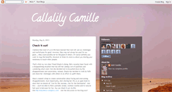 Desktop Screenshot of callalilycamille.blogspot.com