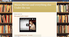 Desktop Screenshot of musicmoviesandeverythingunderthesun.blogspot.com