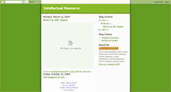 Desktop Screenshot of intellectualresource.blogspot.com