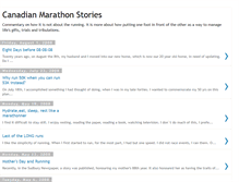 Tablet Screenshot of canadianmarathonstories.blogspot.com