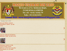 Tablet Screenshot of masjidusamahbinzaid.blogspot.com