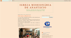 Desktop Screenshot of missionariaanastacioms.blogspot.com