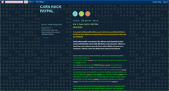 Desktop Screenshot of carahackpaypal.blogspot.com