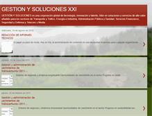 Tablet Screenshot of gestionysolucionesxxi.blogspot.com