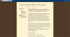 Desktop Screenshot of goldmankleinllc.blogspot.com