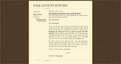 Desktop Screenshot of bankaccountbonuses.blogspot.com