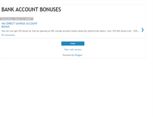 Tablet Screenshot of bankaccountbonuses.blogspot.com