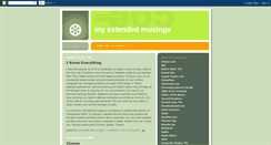 Desktop Screenshot of myextendedmusings.blogspot.com