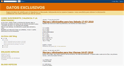 Desktop Screenshot of datosexclusivos.blogspot.com