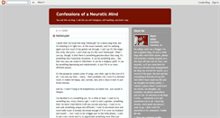 Desktop Screenshot of neuroticconfessions.blogspot.com