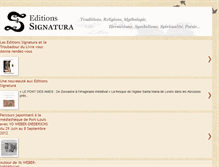 Tablet Screenshot of editions-signatura.blogspot.com