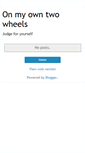 Mobile Screenshot of onmyowntwowheels.blogspot.com