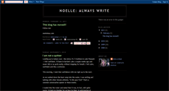 Desktop Screenshot of alwayswrite-noelle.blogspot.com